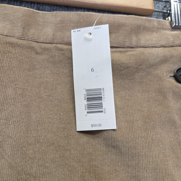 Banana Republic Skirt Womens 6 Khaki Corduroy Stretch Button Pockets Back Zip - Picture 3 of 9